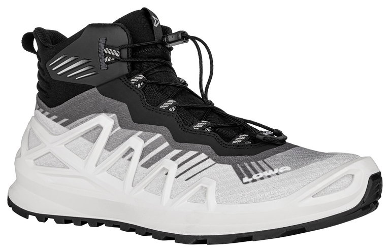 Lowa Wanderschuhe Merger Mid GTX (All-Terrain, Synthetik/Textil, wasserdicht) grau/schwarz Herren